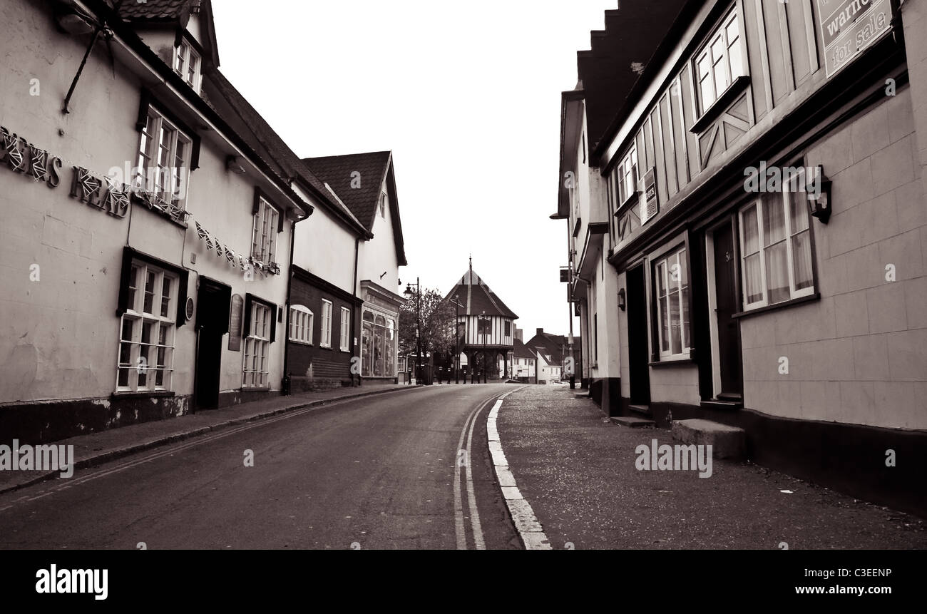 Eine Straße in Wymondham, Norfolk Stockfoto