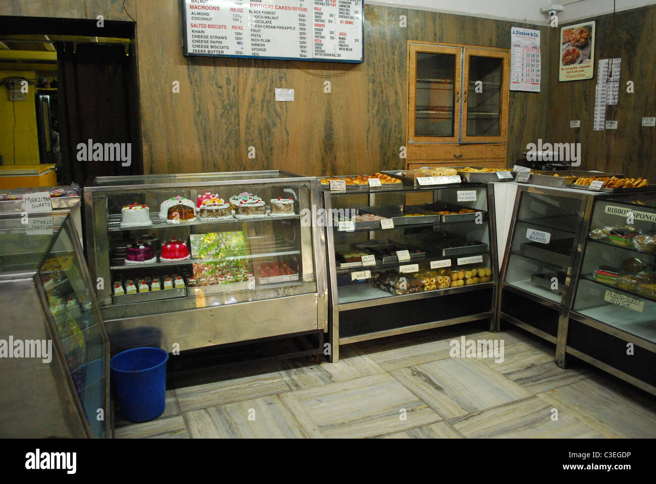 eine Bäckerei-Anzeige Stockfoto
