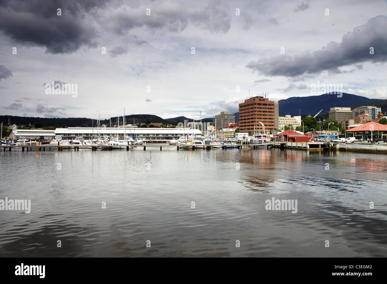 Stadt Hobart in Tasmanien, Australien. Beginn des Sommers 2010 Stockfoto