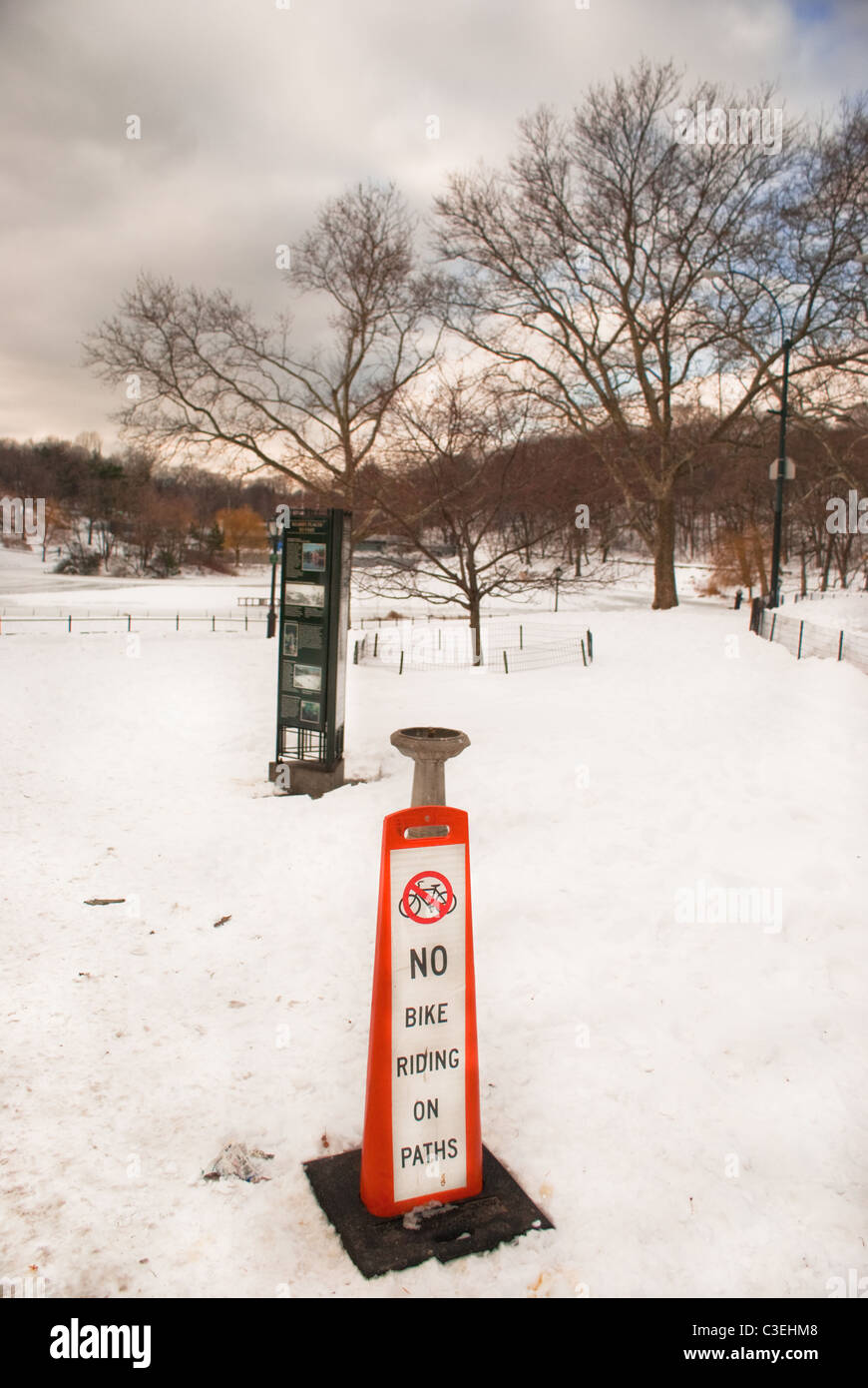 Gefrorene park Stockfoto