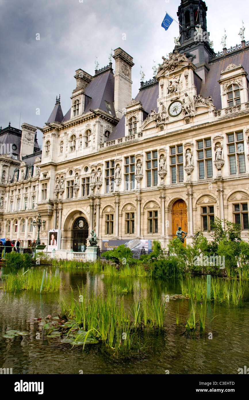 Hotel de Ville Paris Frankreich Stockfoto