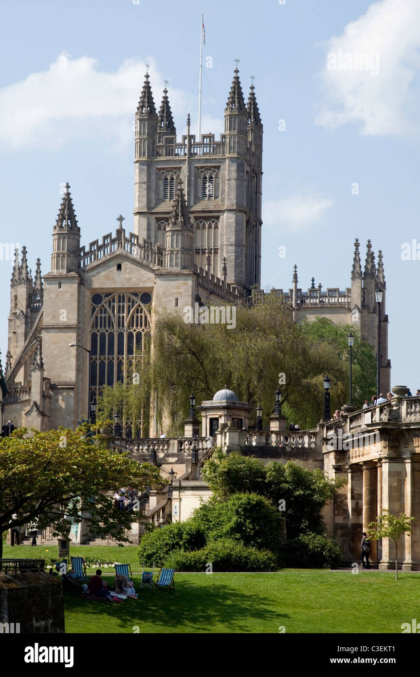 Bath Abbey Somerset England Stockfoto