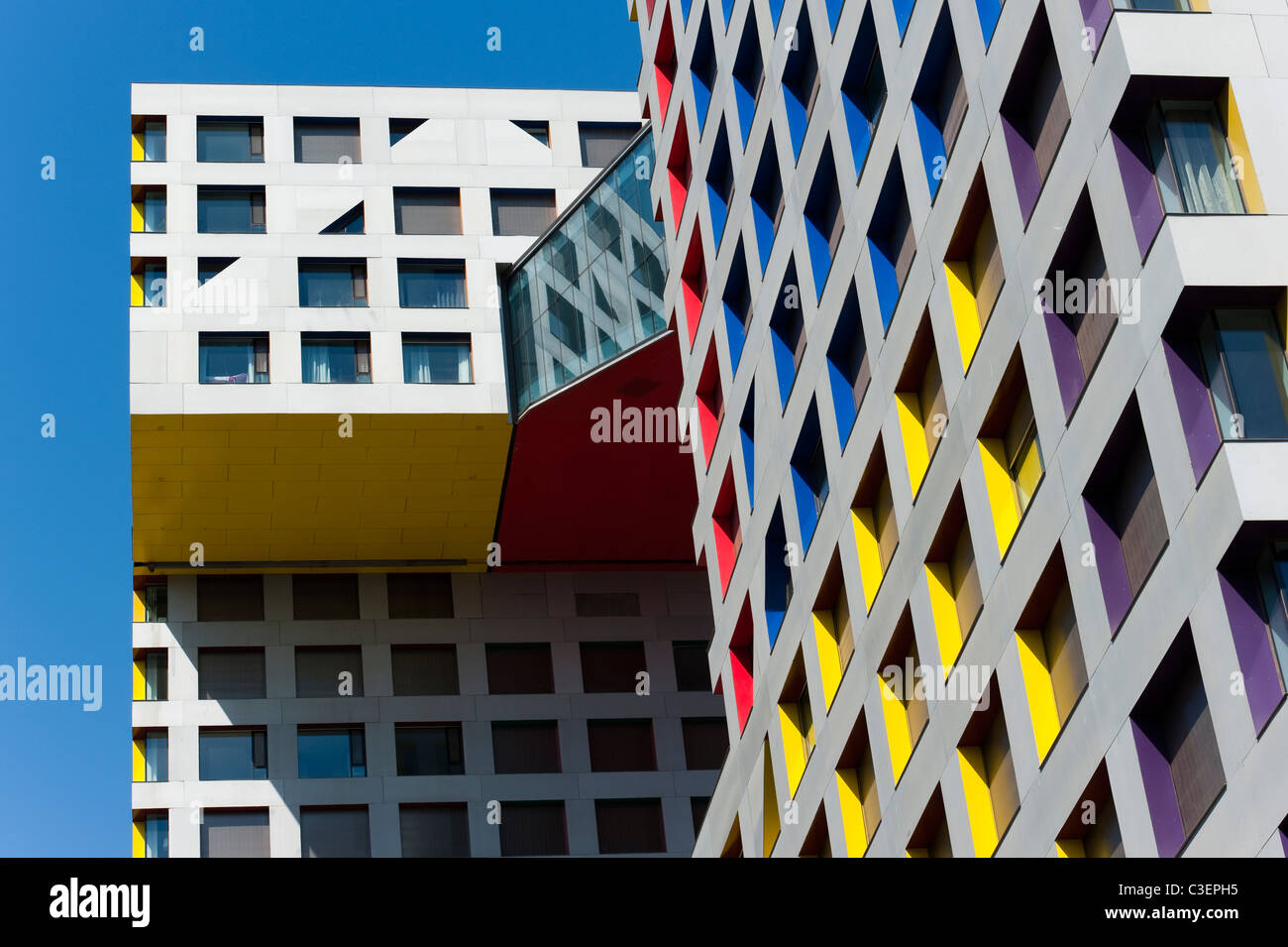 MoMA Linked Hybrid Komplex von Architekt Steven Holl, 2009, Dongzhimen District, Beijing, China, Asien. Stockfoto