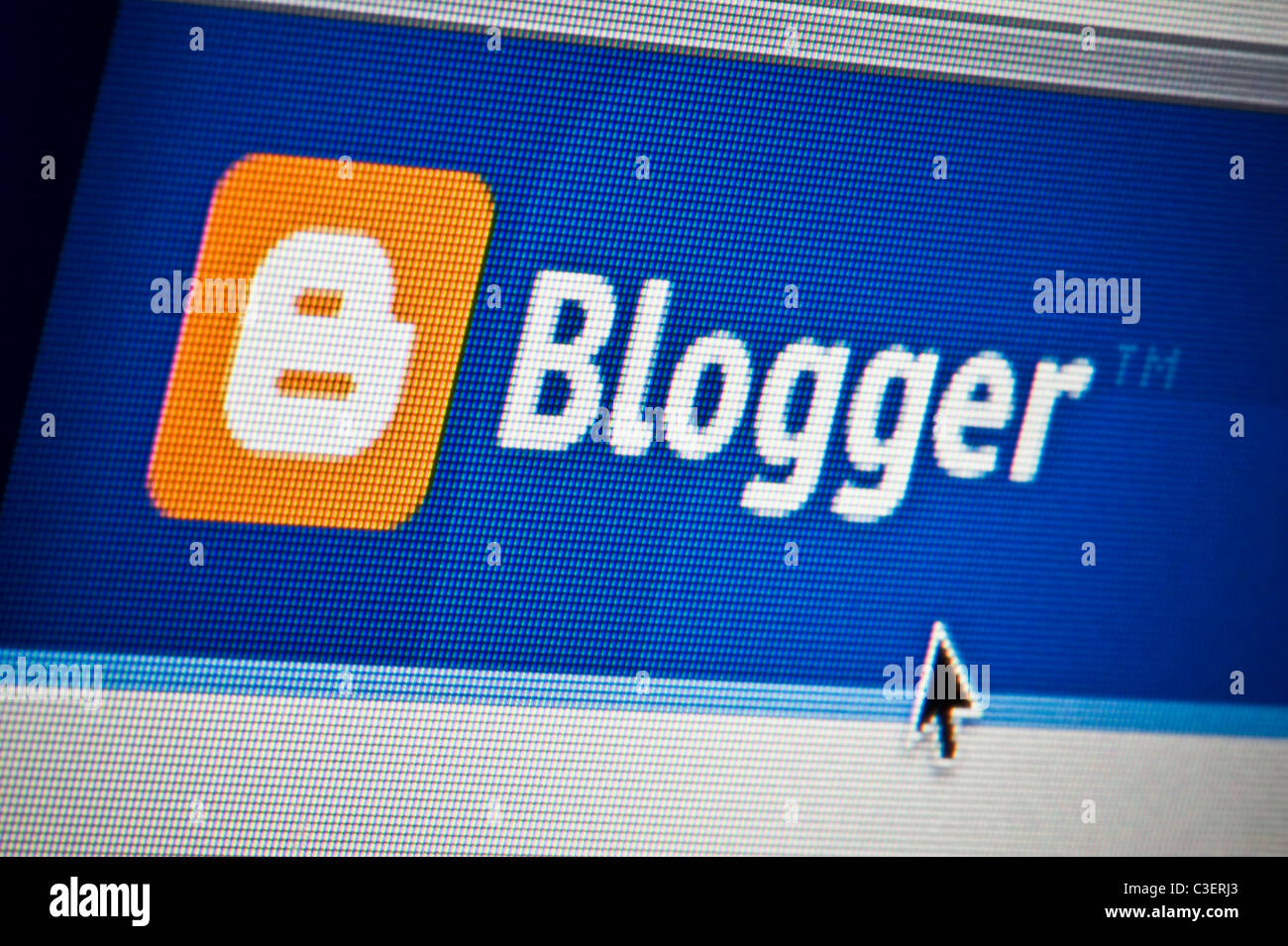 Nahaufnahme von der Blogger-Logo, wie auf ihrer Website zu sehen. (Nur zur redaktionellen Verwendung: print, TV, e-Book und redaktionelle Webseite). Stockfoto