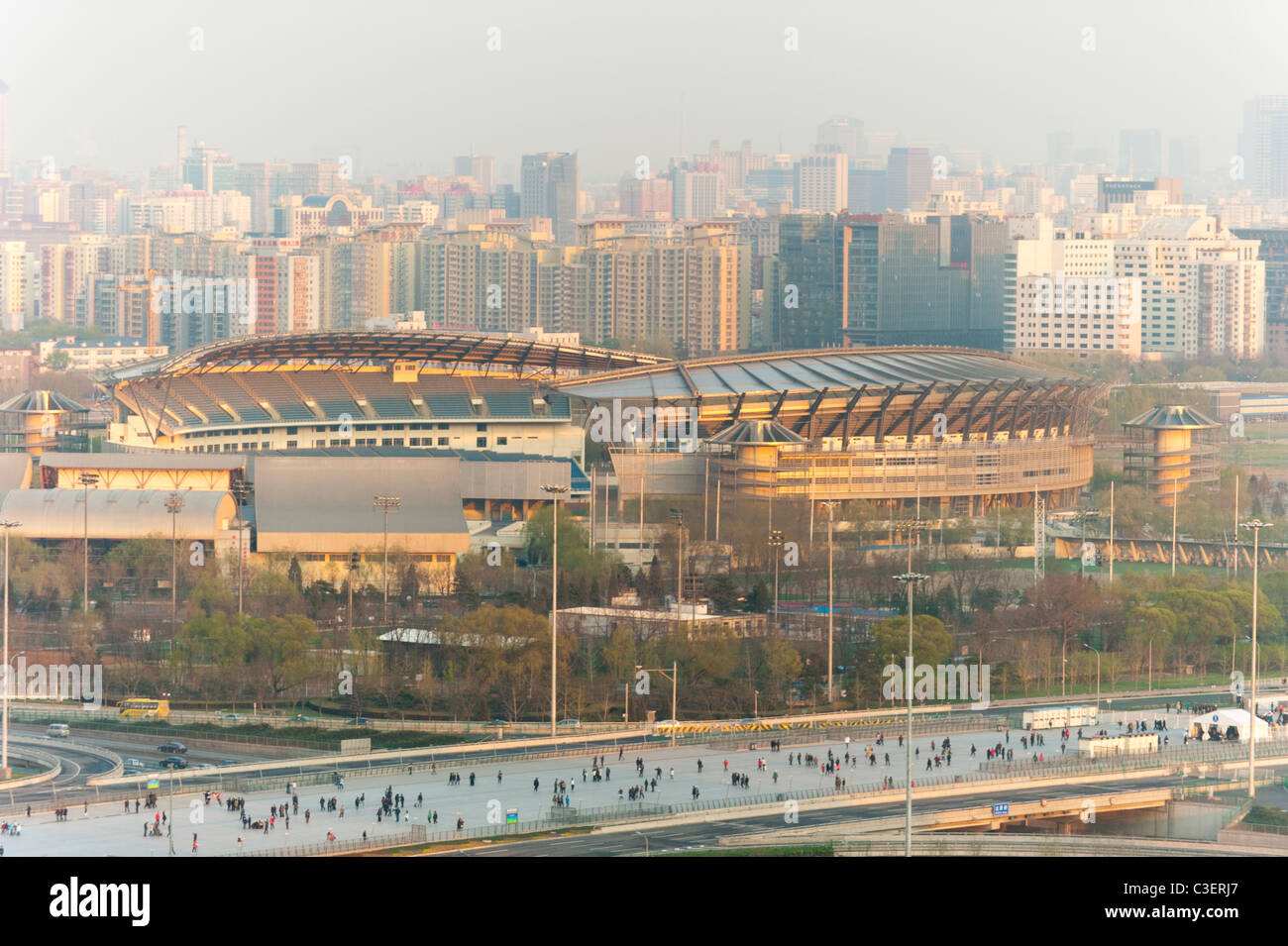 Olympisches Sportzentrum Stadion, 1990-2008, Peking, China, Asien. Stockfoto