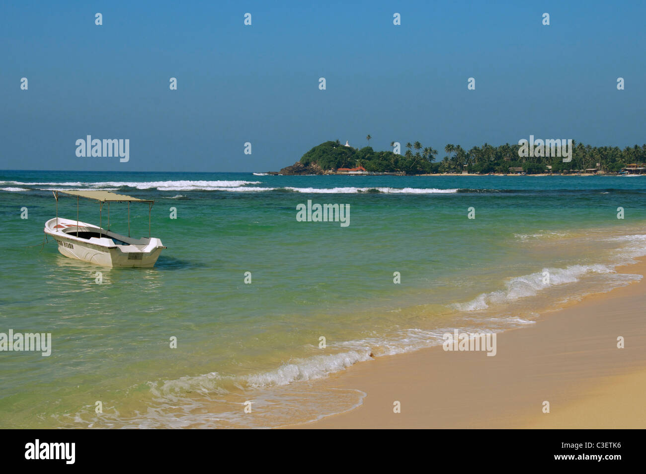 Unawatuna Beach in der Nähe von Galle Südküste Sri Lanka Stockfoto