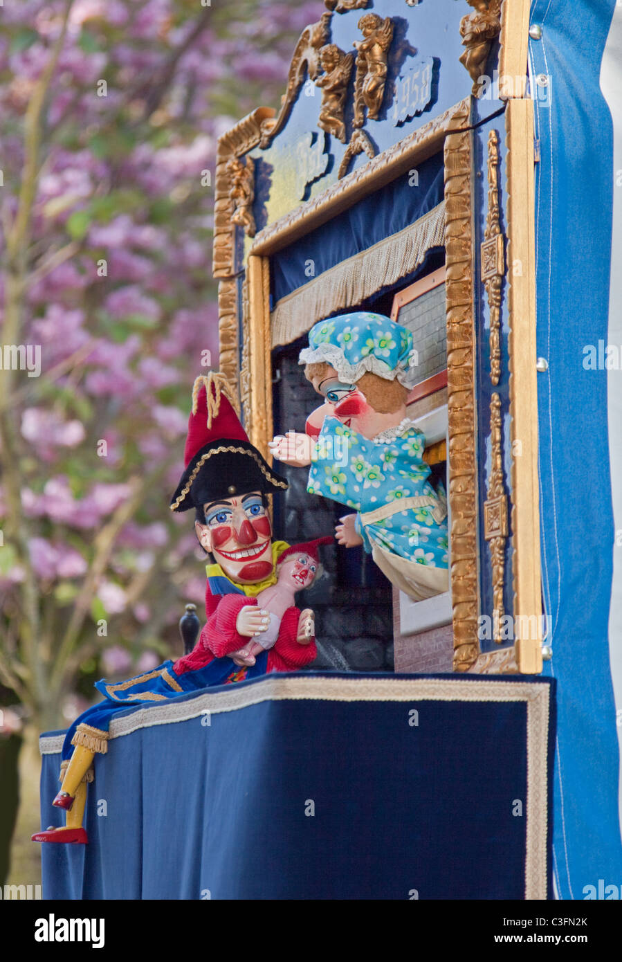 Punch and Judy Show, Hampshire, England Stockfoto