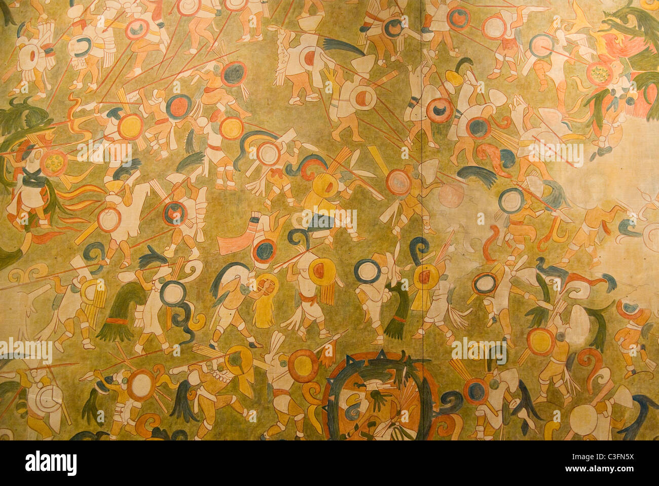 Mexico.Mexico Stadt. Nationales Museum der Anthropology.Maya Kultur. Gemälde. Stockfoto