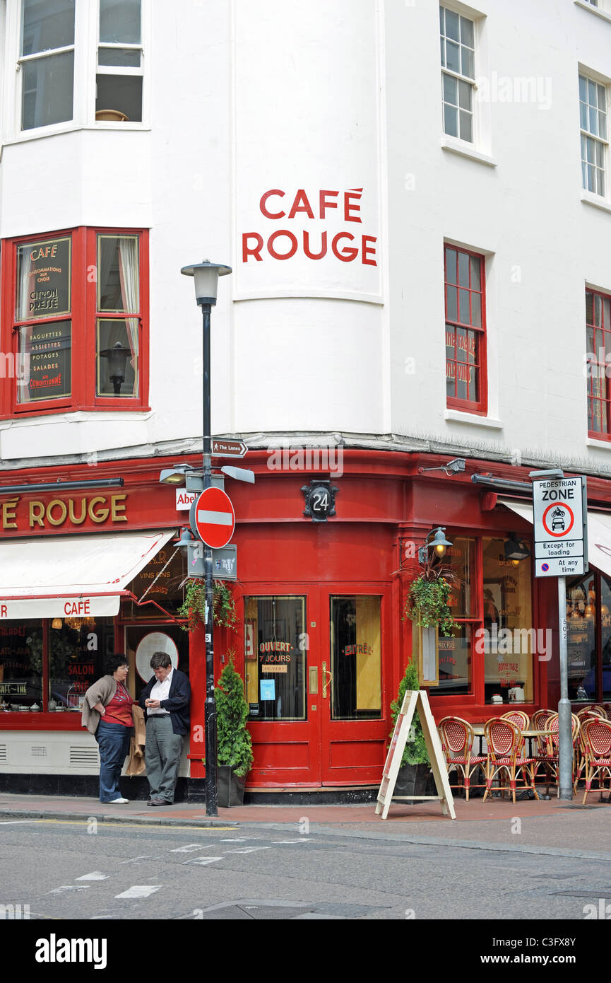 Cafe Rouge Restaurant im Stadtzentrum von Brighton UK Stockfoto