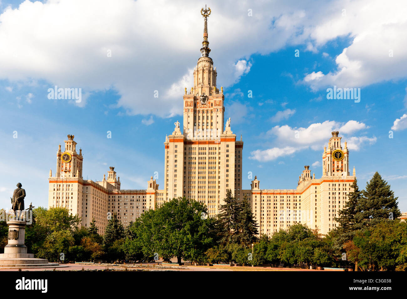 Moskau Landesuniversität, Sperlingsbergen, Moskau, Russische Föderation Stockfoto