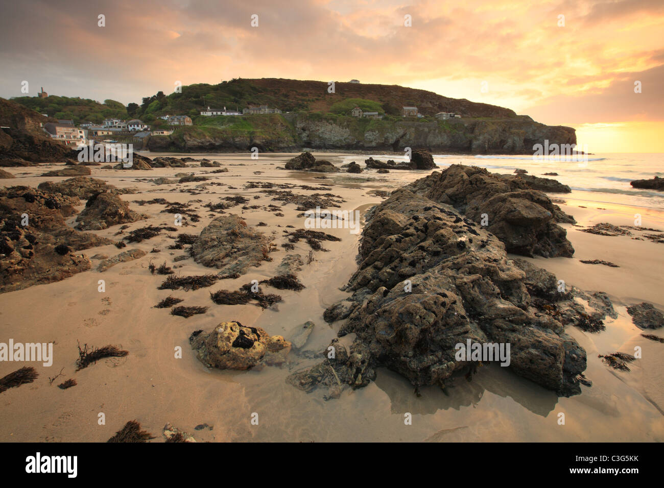 Trevaunance Cove, St. Agnes, North Cornwall, England, UK Stockfoto