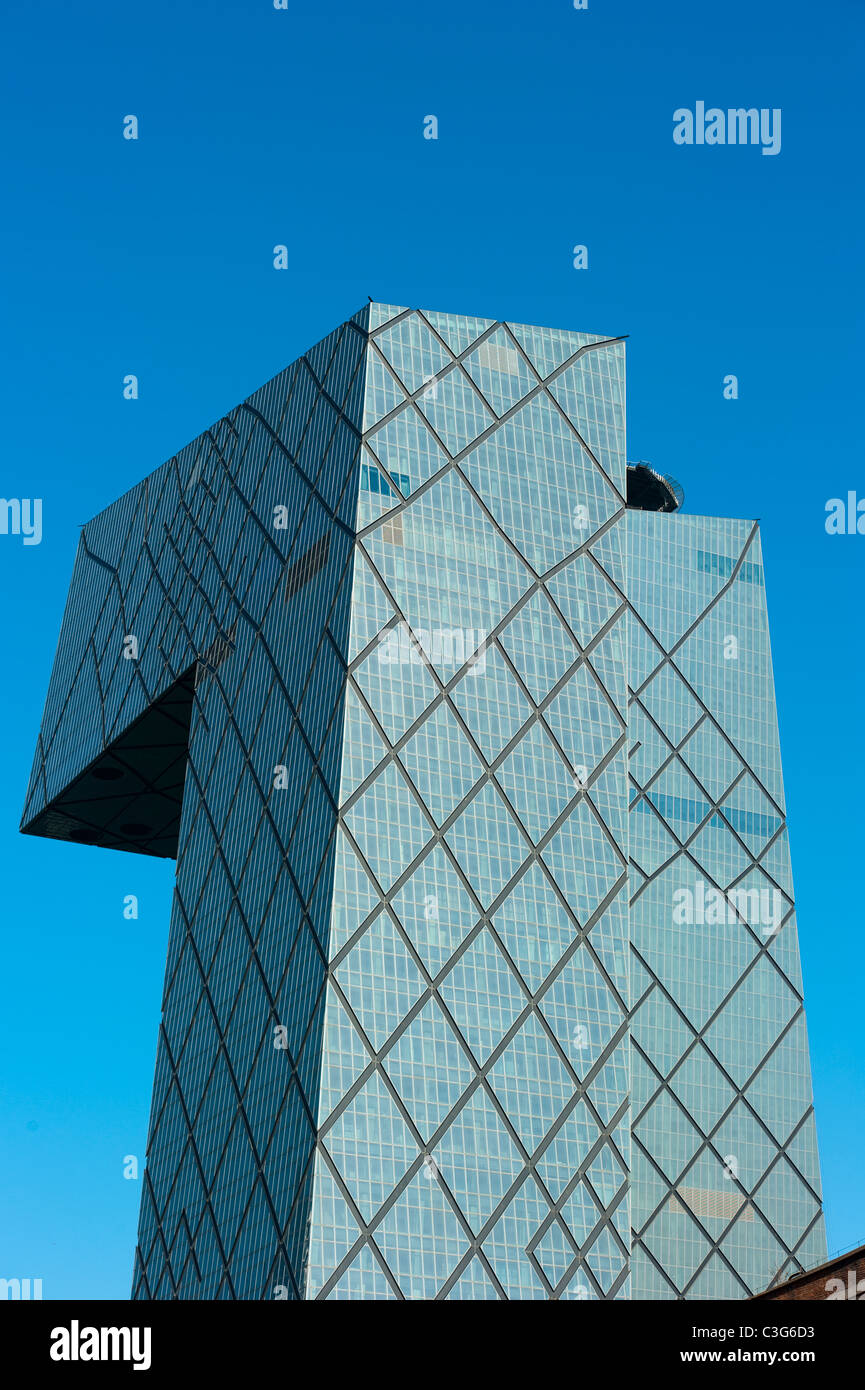CCTV-Fernsehsender HQ von OMA Rem Koolhaas Architekturbüro, 2009, Central Business District, Beijing, China, Asien. Stockfoto