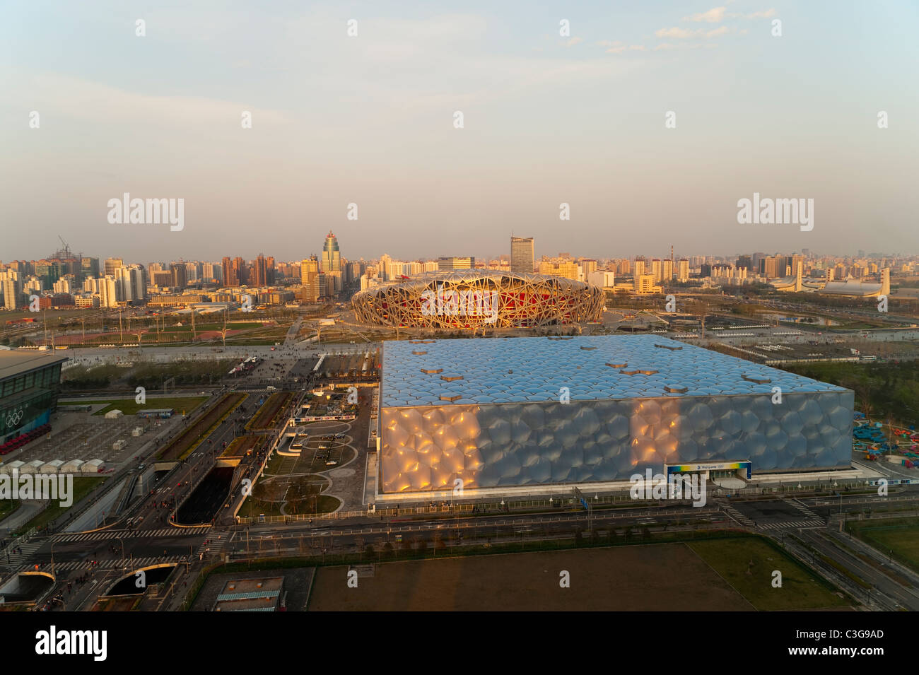 Watercube nationale Schwimmzentrum von PTW Architects und ARUP, 2008 Olympic Green, Peking, China, Asien. Stockfoto