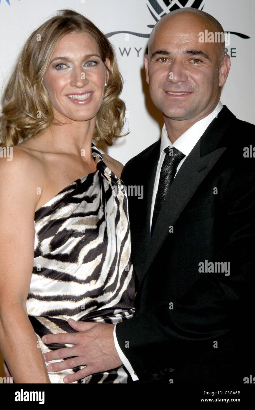 Steffi Graf und Andre Agassi die Andre Agassi Foundation For Education Gastgeber der 14. jährliche Grand Slam für Kinder nutzen Stockfoto