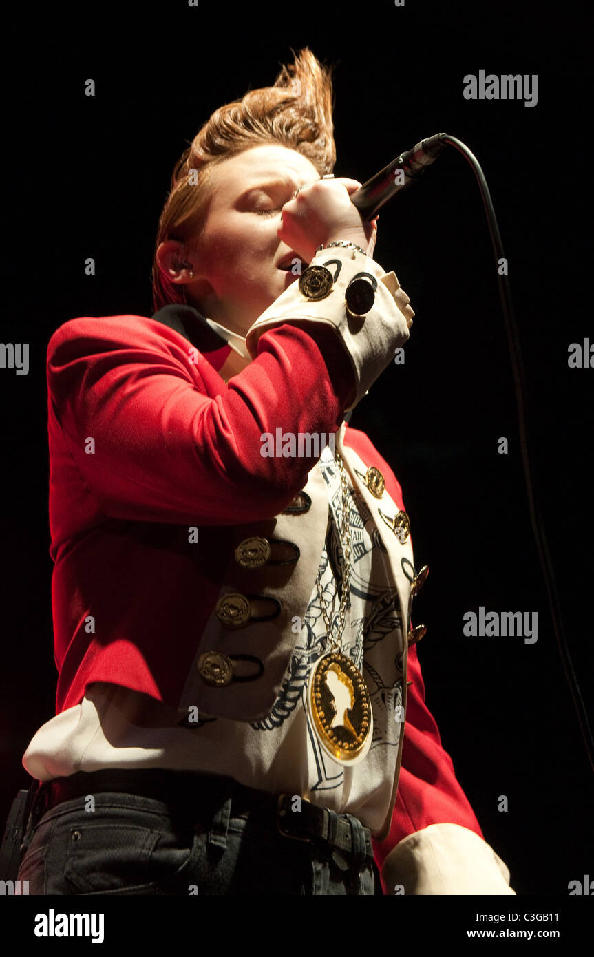 Elly Jackson La Roux, die live im Enmore Theatre Sydney, Australien - 29.09.09 Stockfoto