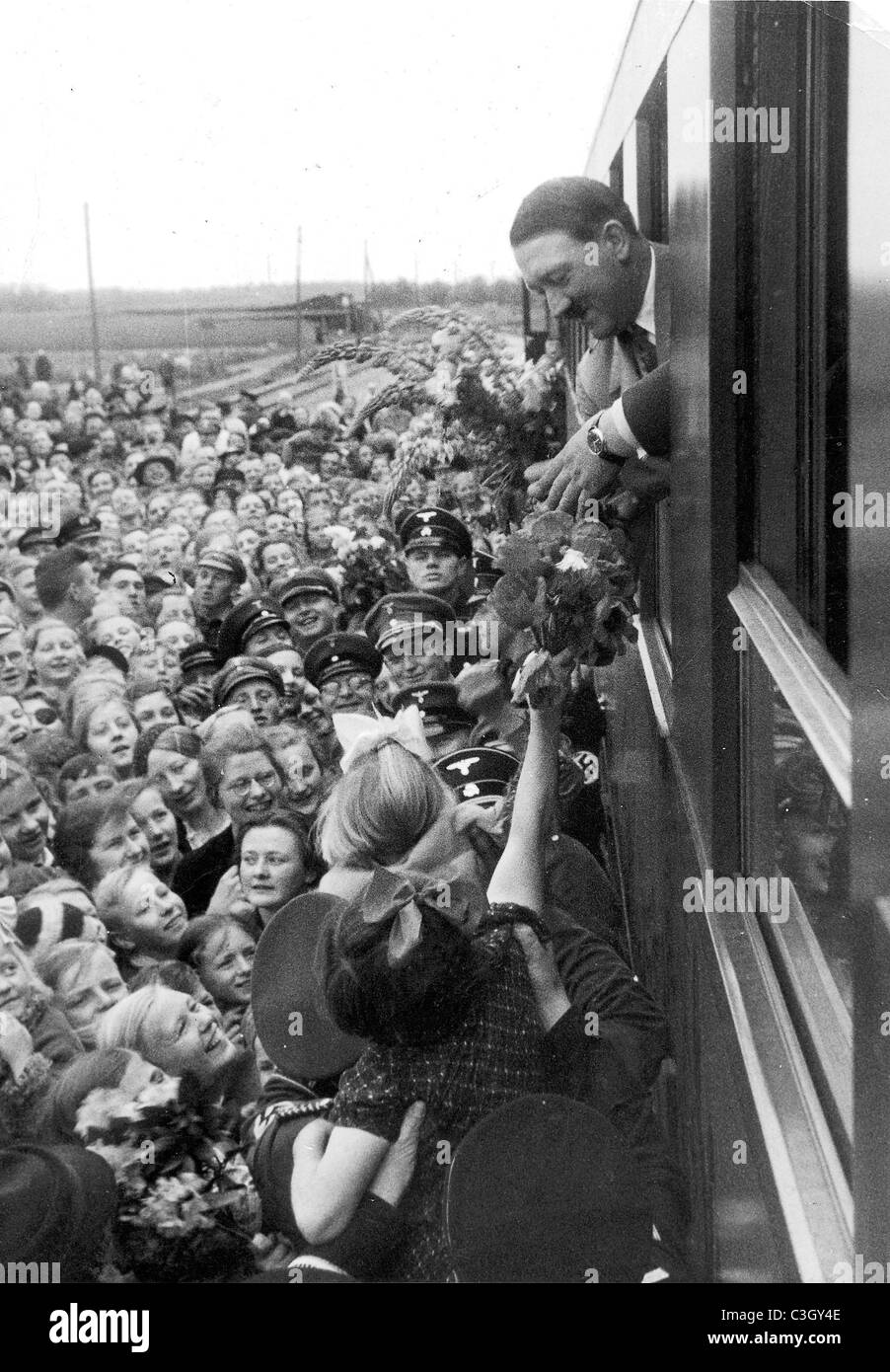 Hitler hat den Urlaub auf der Abfahrt aus Wilhelmshaven. Stockfoto