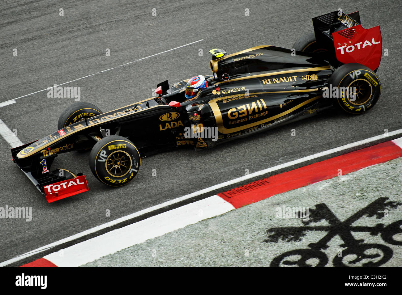 Vitaly Petrov - Lotus Renault Stockfoto