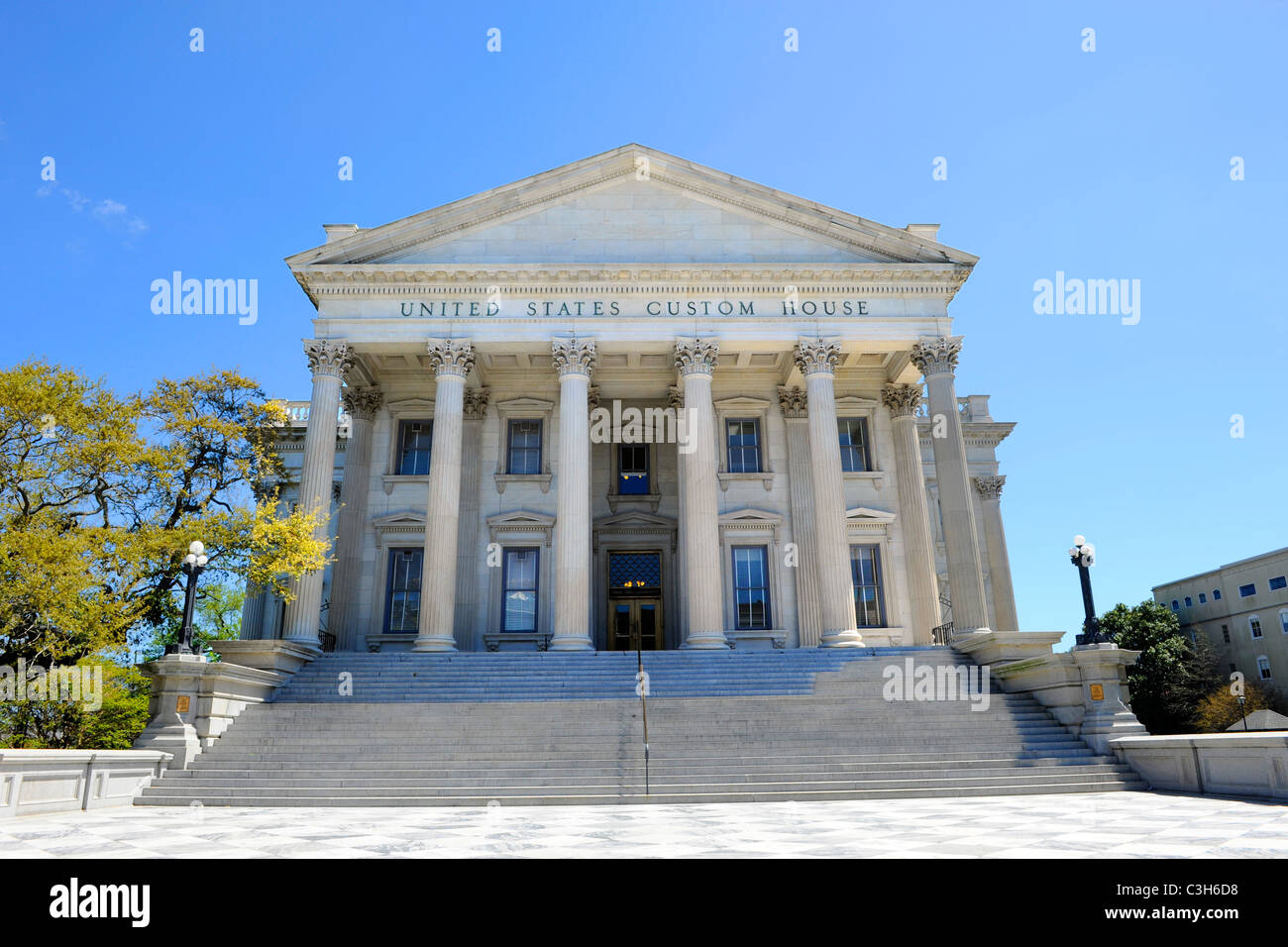 Historische USA Custom House an der East Bay Street im historischen Charleston South Carolina-SC Stockfoto