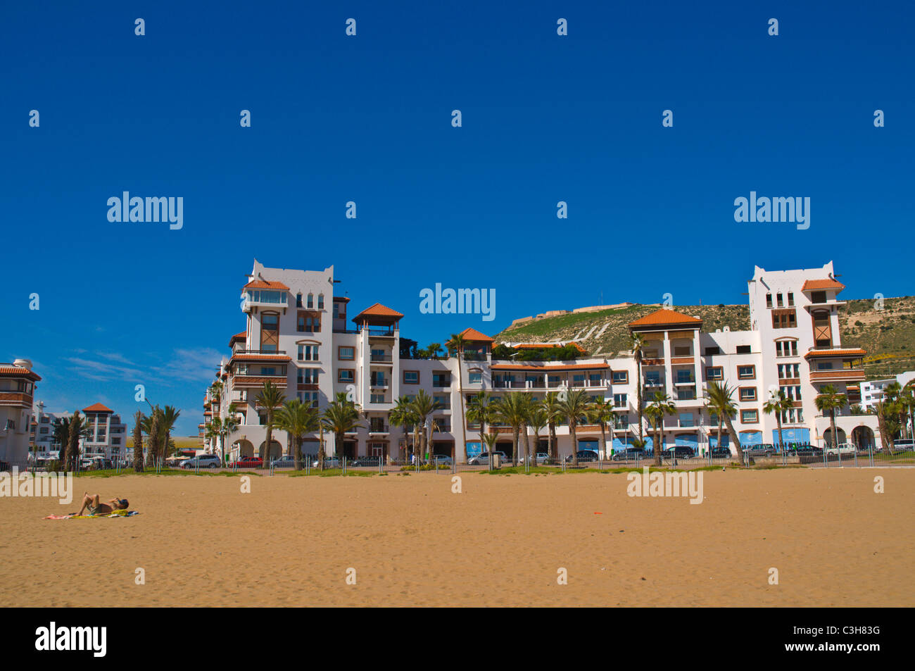 Strand von Agadir Marokko-Südafrika Souss Stockfoto