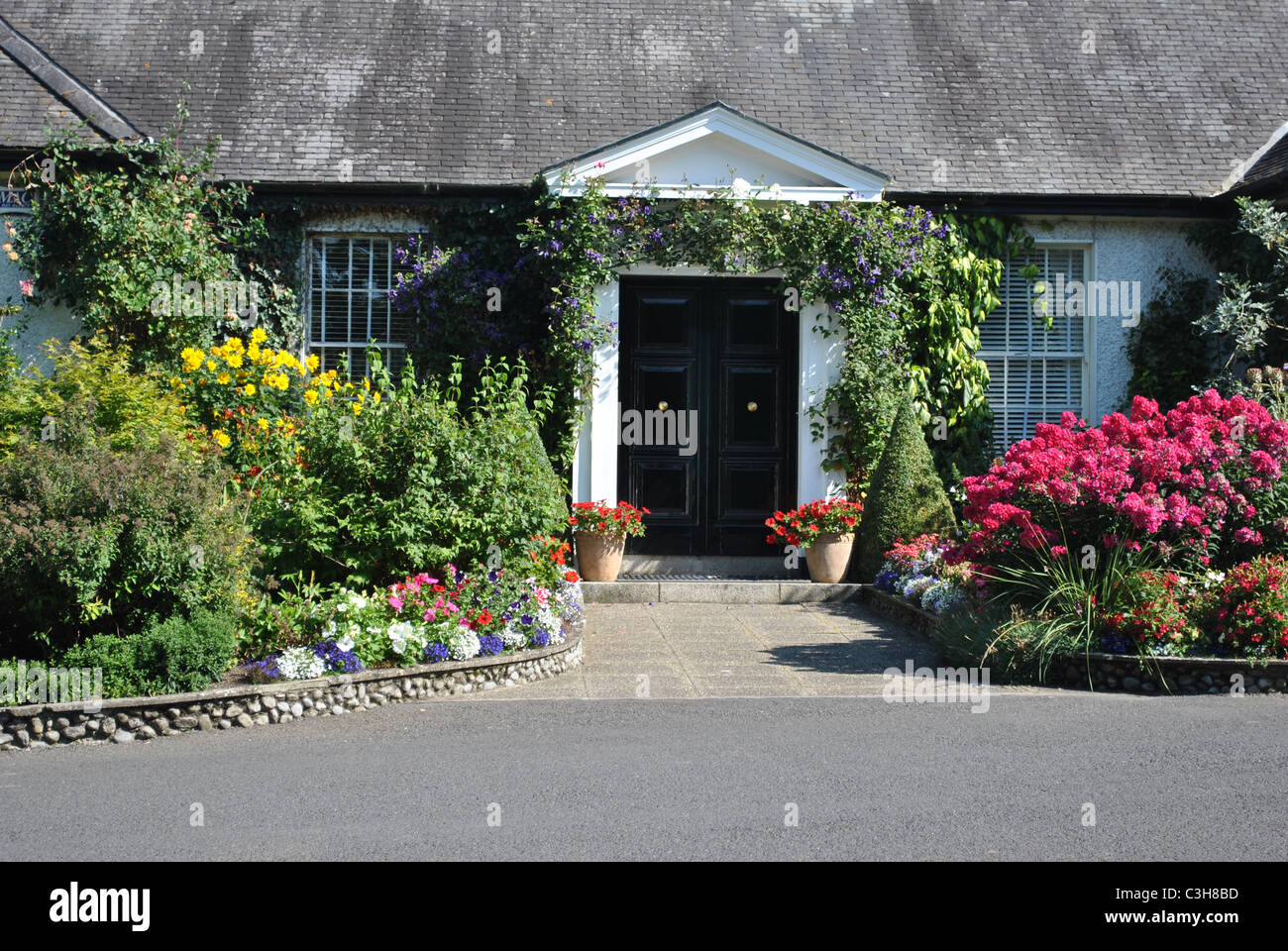 Tür, Eingang, einem malerischen irische cottage Stockfoto