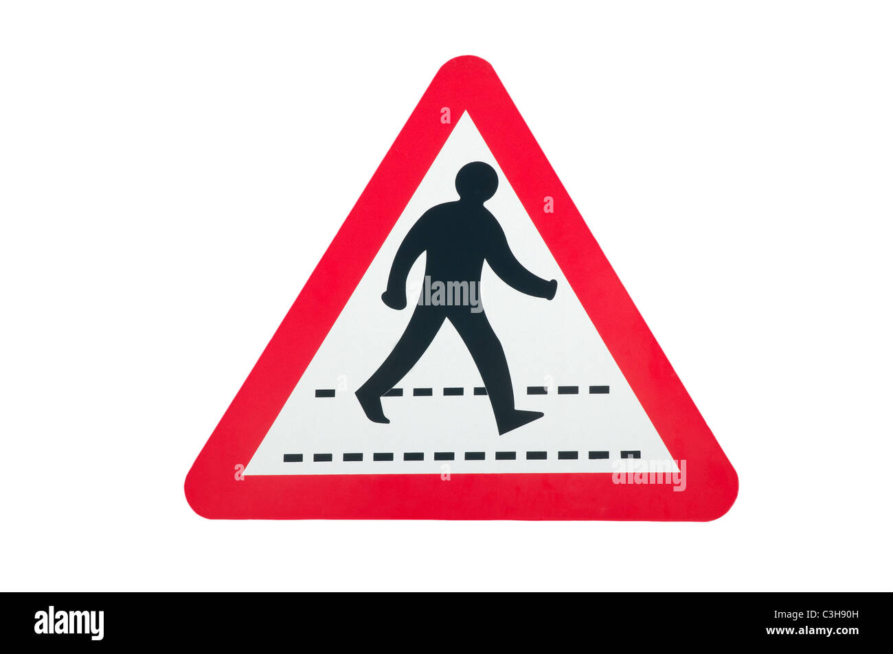 Fußgänger-Zone Straßenschild Stockfoto