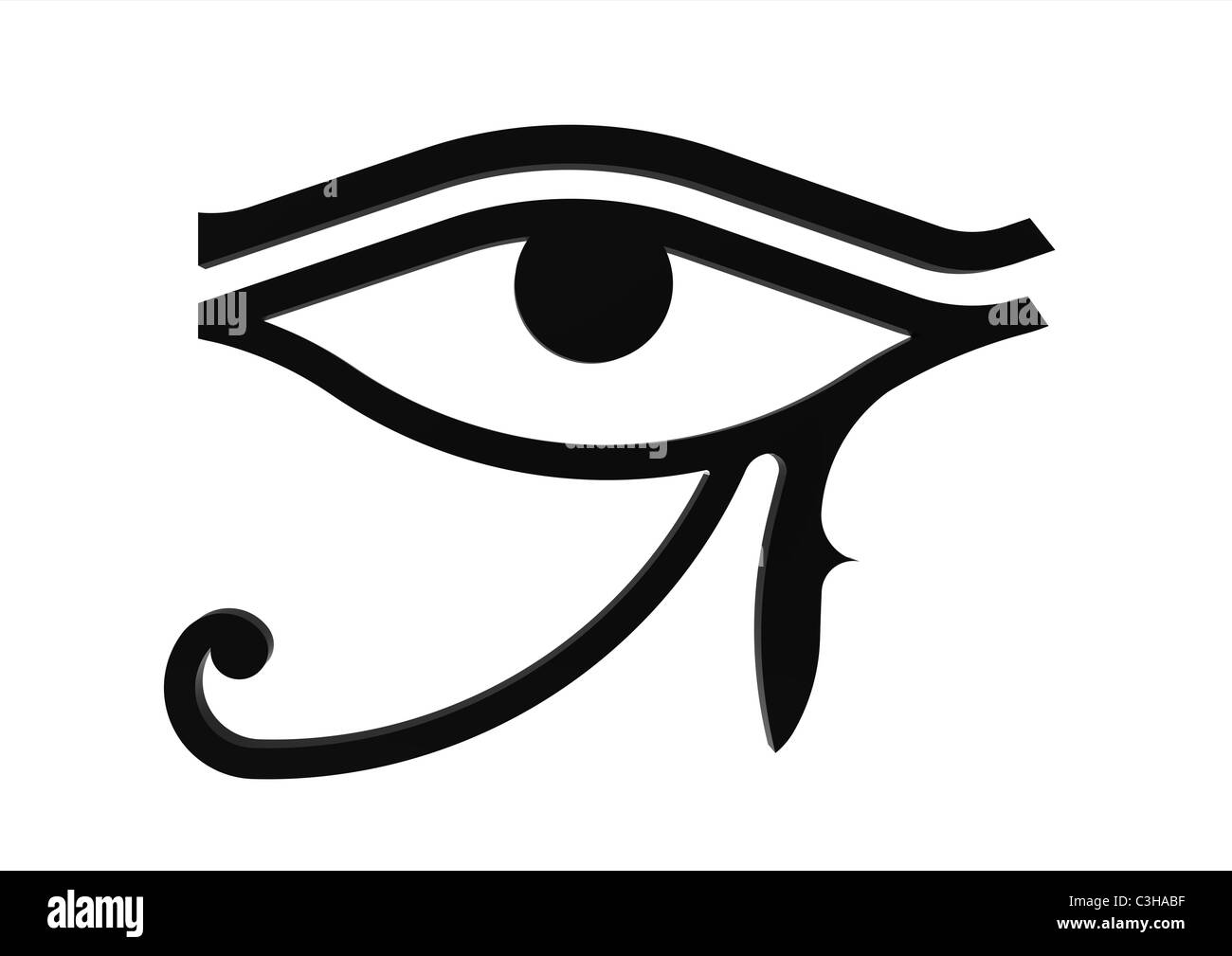 Auge des Horus Symbol des ägyptischen Gottes Horus, Hieroglyphe Stockfoto