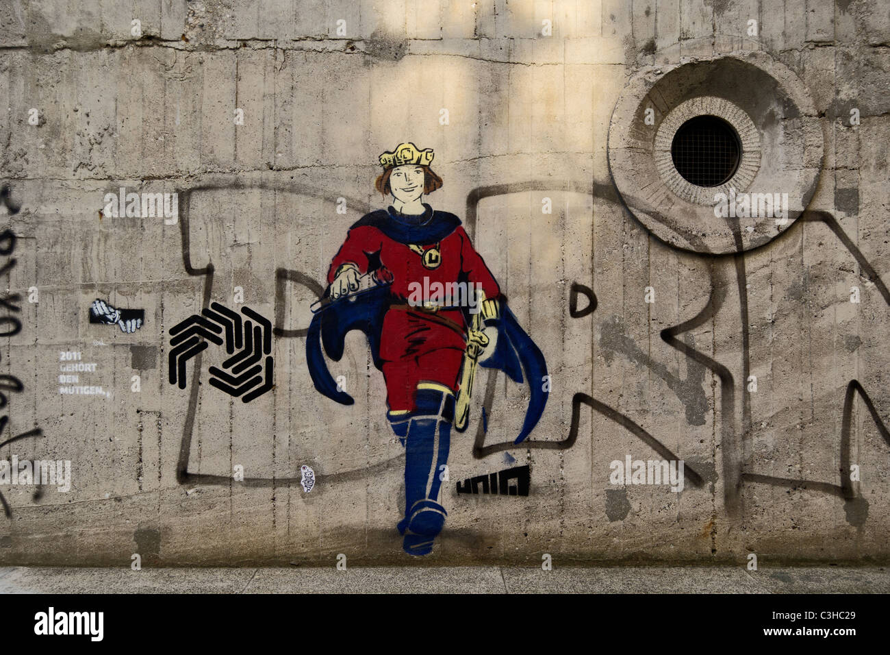 Street-Art, Berlin, Graffiti Stockfoto