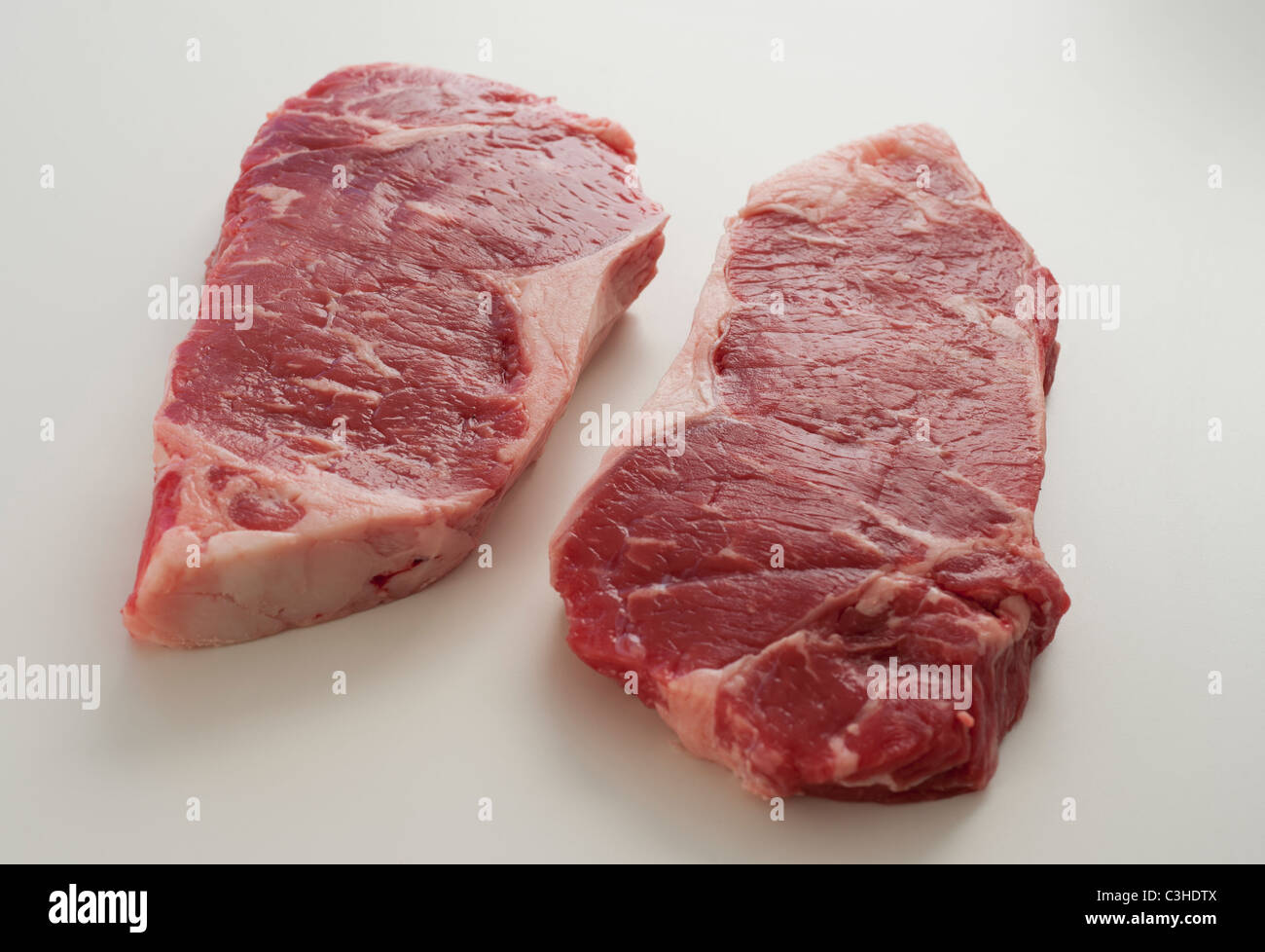 Studioaufnahme von rohen steak Stockfoto
