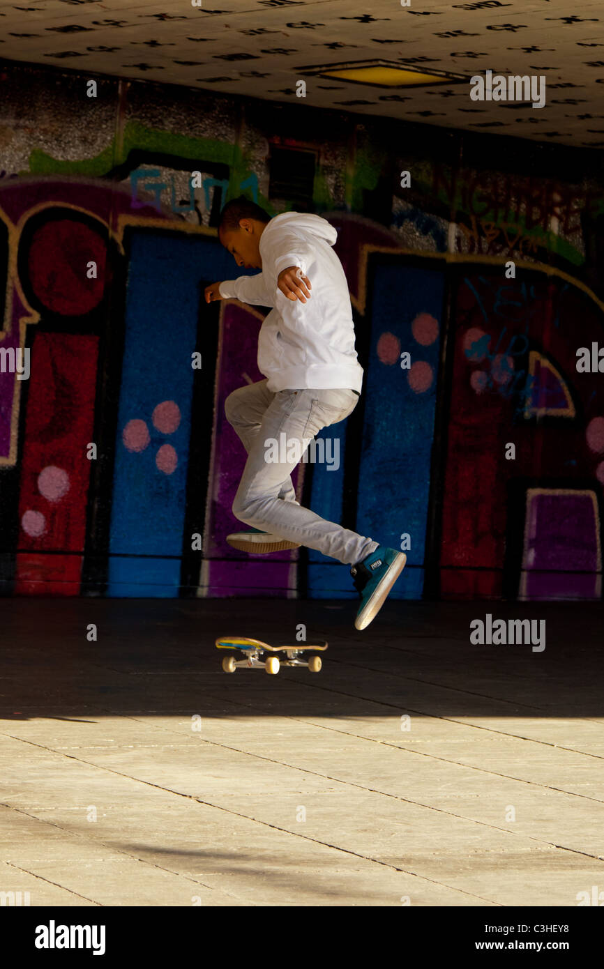 Southbank Skate Park Skateboarder Stockfoto