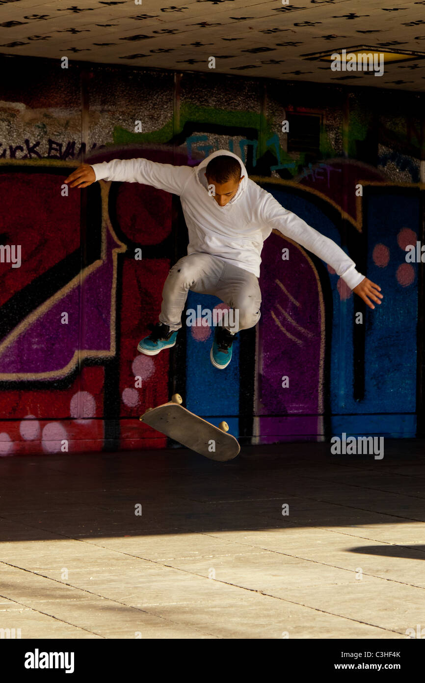 Southbank Skate Park Skateboarder Stockfoto