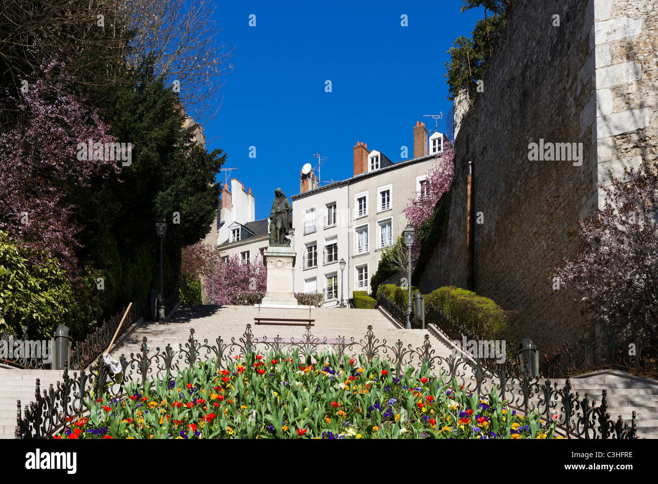 Zentrum der alten Stadt, Blois, Val de Loire, Touraine, Frankreich Stockfoto