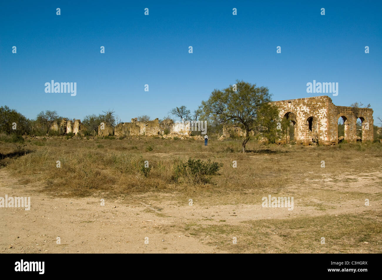 Zentralmarkt in Guerrero Viejo, Tamaulipas, Mexiko.  Stadt wurde aufgegeben, als Falcon Dam Falcon Lake zu schaffen abgeschlossen wurde, Stockfoto