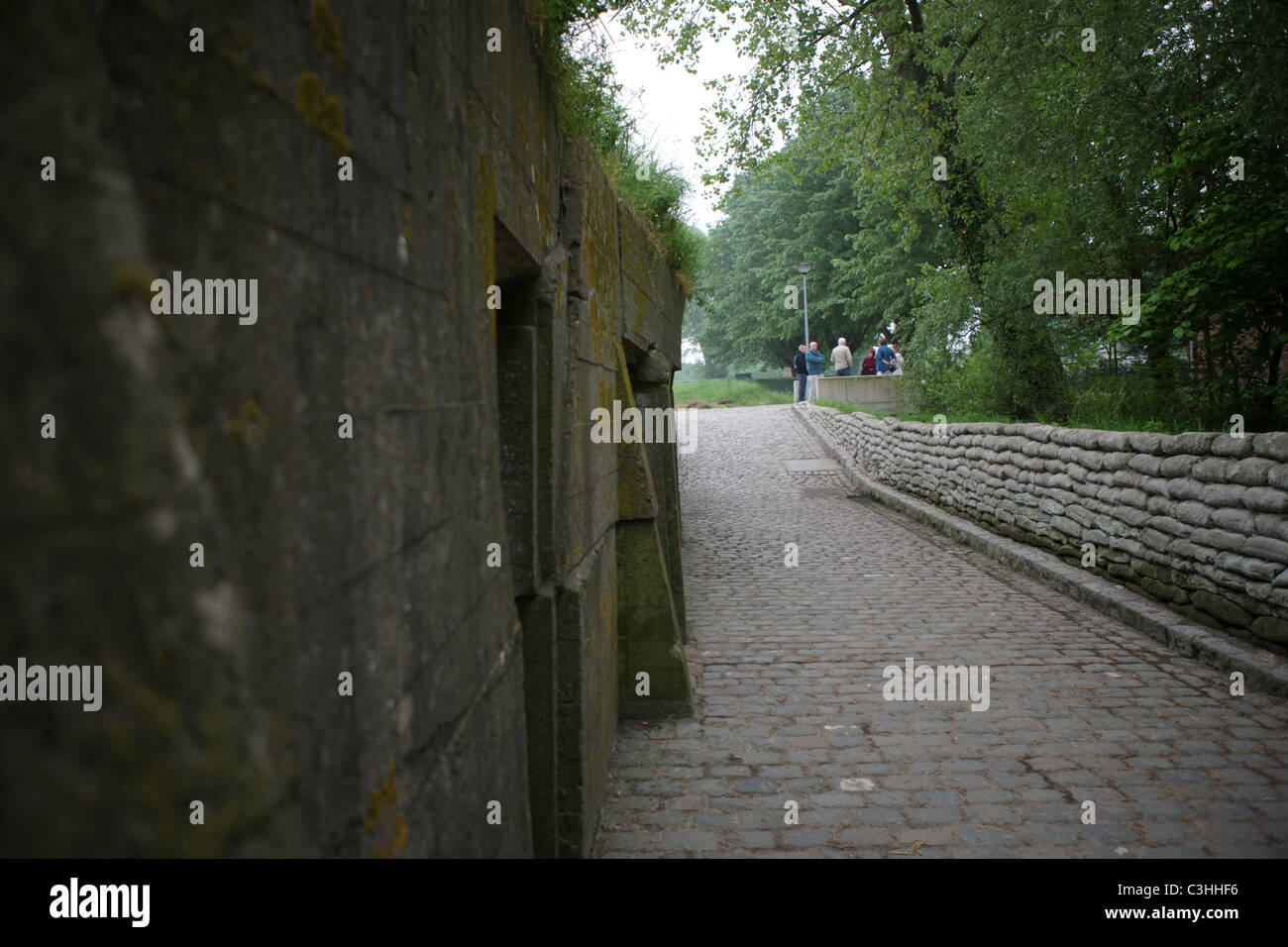 Essex Farm Friedhof und Standort, Ypern, Belgien. Stockfoto