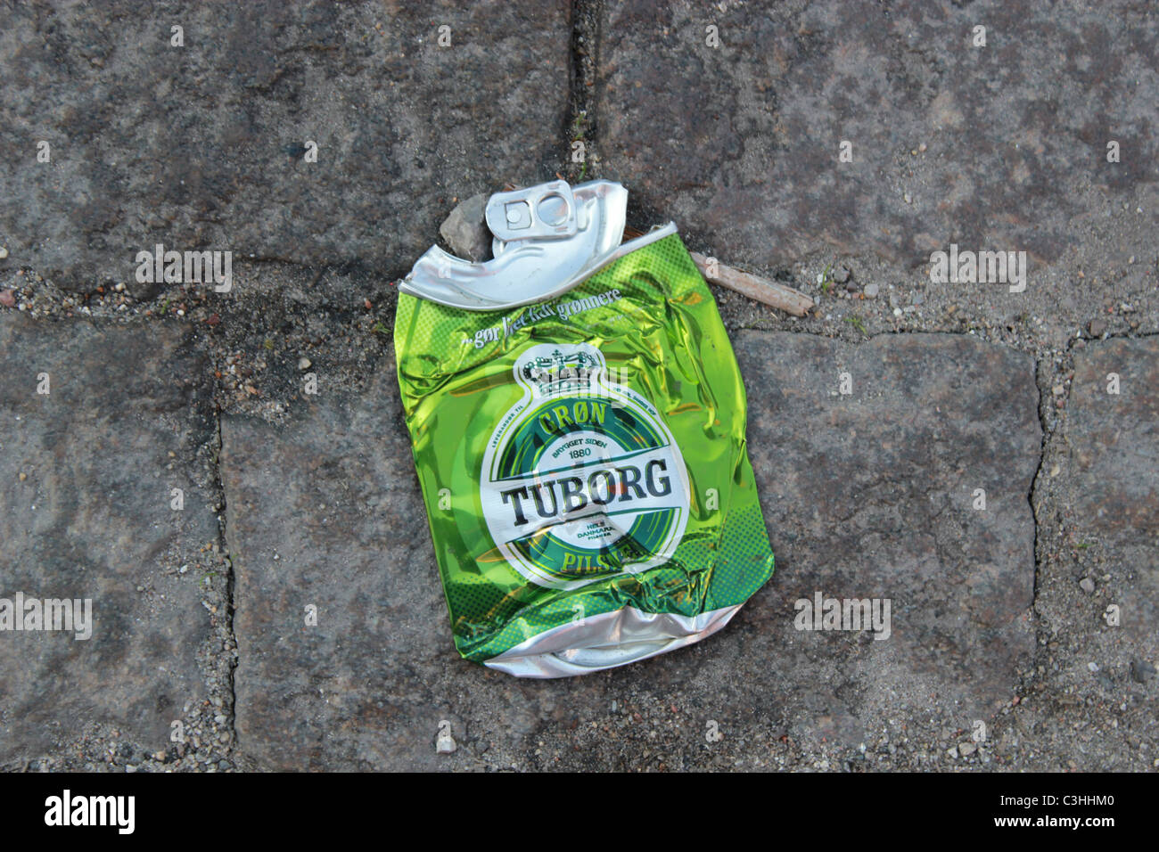 Tuborg Bier kann püriert Stockfoto
