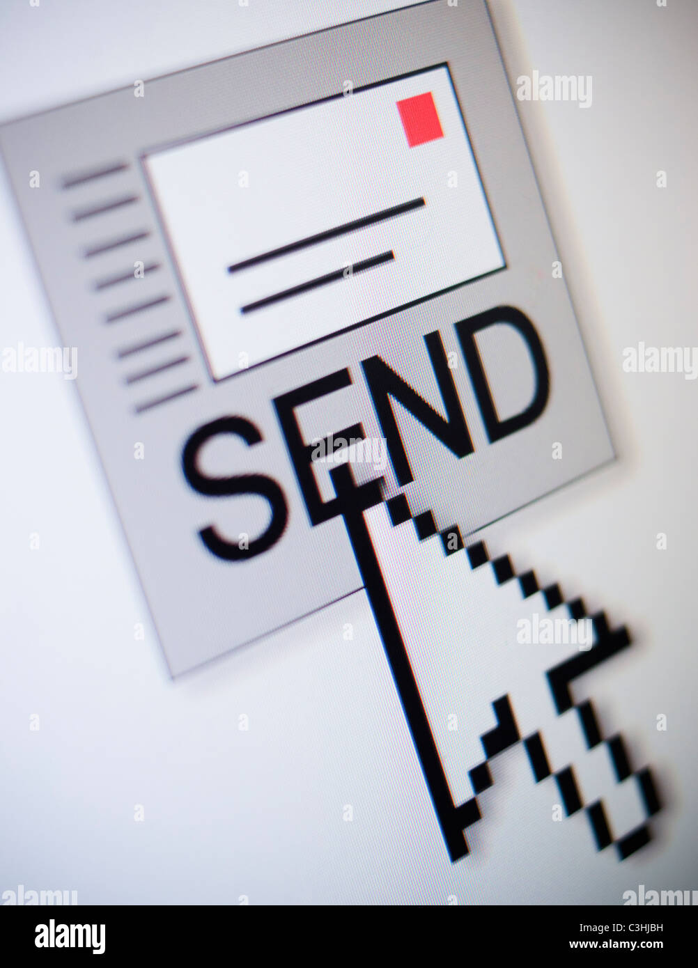 Studioaufnahme von e-Mail-Symbol Stockfoto