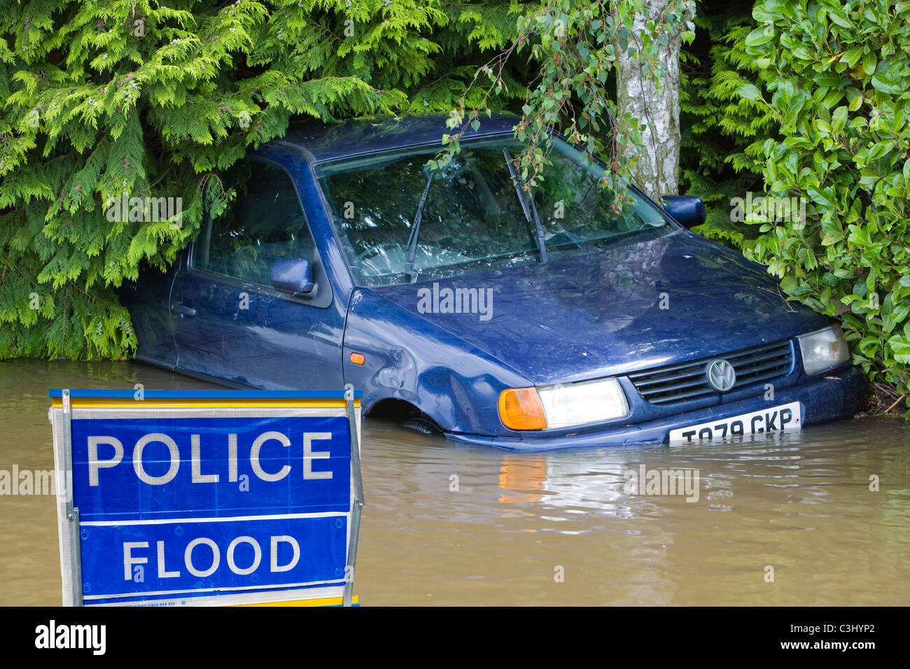Überschwemmungen in Teswkesbury Stockfoto