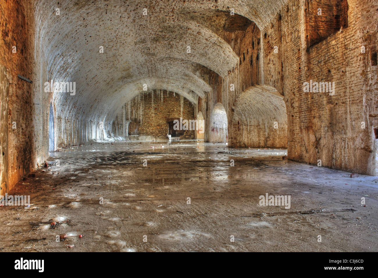 HDR-Bild des 16. Jahrhundert St. Nikolaus Festung innen Sibenik Kroatien Stockfoto