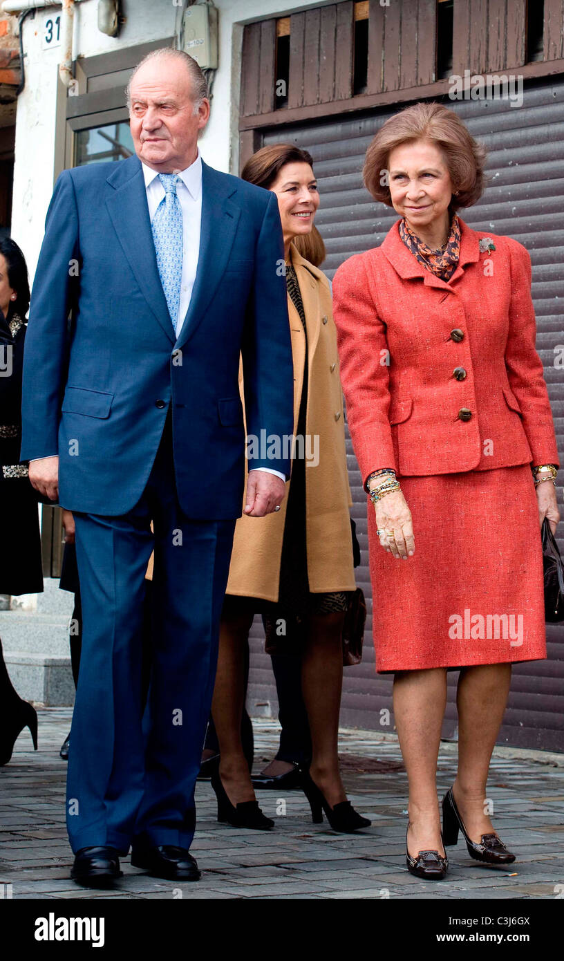 Prinzessin Caroline von Monaco mit König Juan Carlos I und Königin ...
