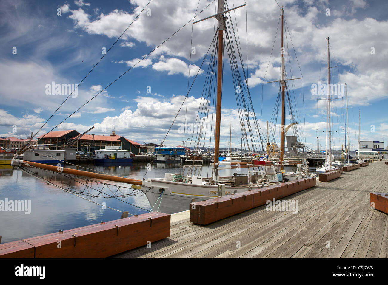 Stadt Hobart in Tasmanien, Australien. Beginn des Sommers 2010 Stockfoto