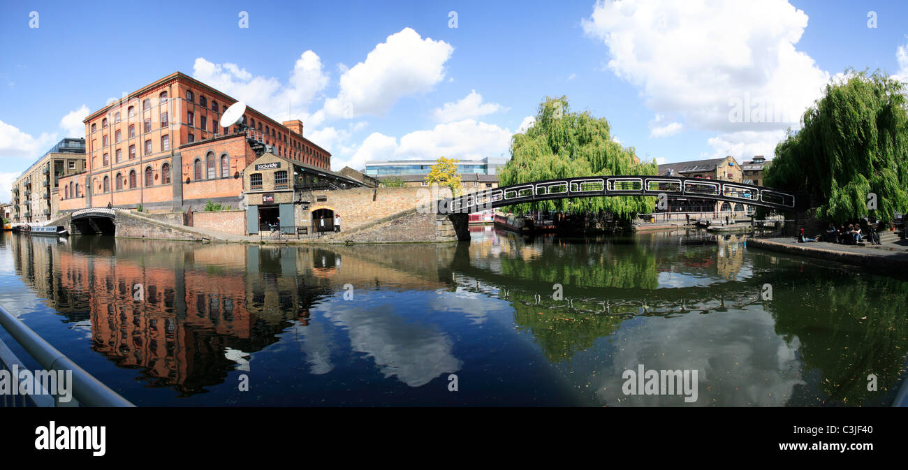 Camden Lock Panorama Stockfoto