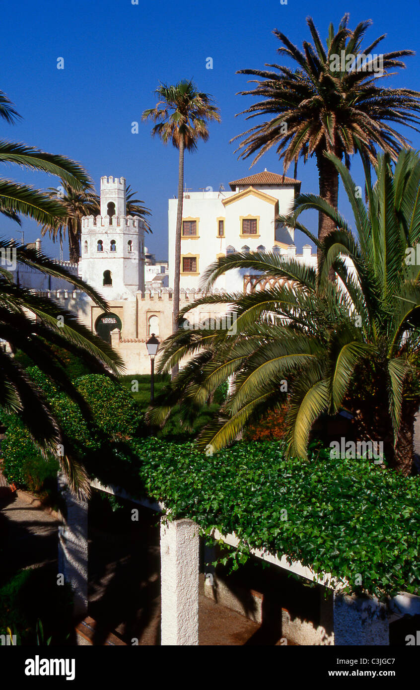Santa Maria-Platz. Tarifa. Costa De La Luz. Provinz Cadiz. Andalusia.Spain. Stockfoto