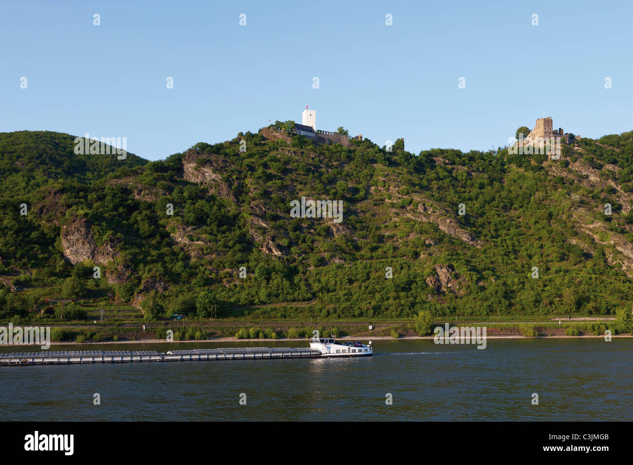 Europa, Deutschland, Rheinland-Pfalz, Blick auf Burg sterrenberg Stockfoto