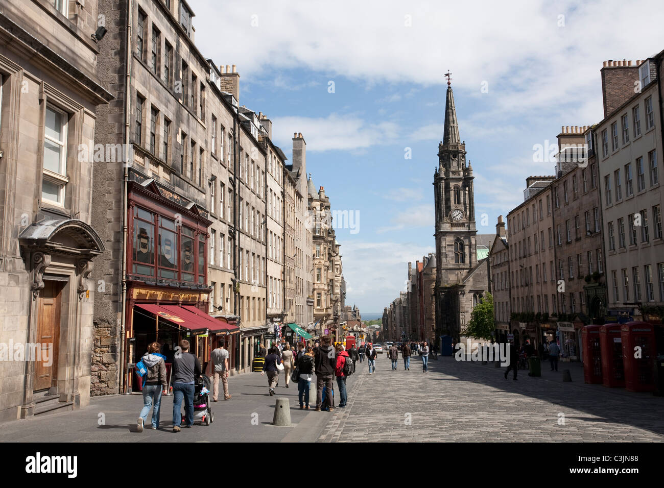 Die Royal Mile, Edinburgh, Schottland Stockfoto