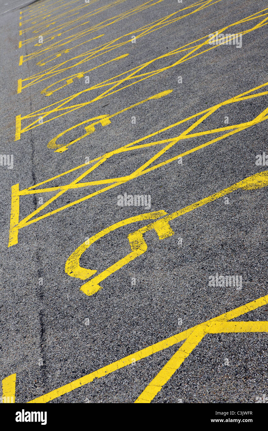 Behindertenausweis können Inhaber nur für behinderte Fahrer auf einem Parkplatz im Vereinigten Königreich. Stockfoto