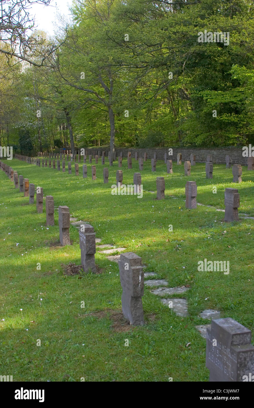 Soldatenfriedhof Beim Trapistenkloster Abtei Mariawald Heimbach, Soldatenfriedhof, Kloster Mariawald, Deutschland, Deutschland Stockfoto