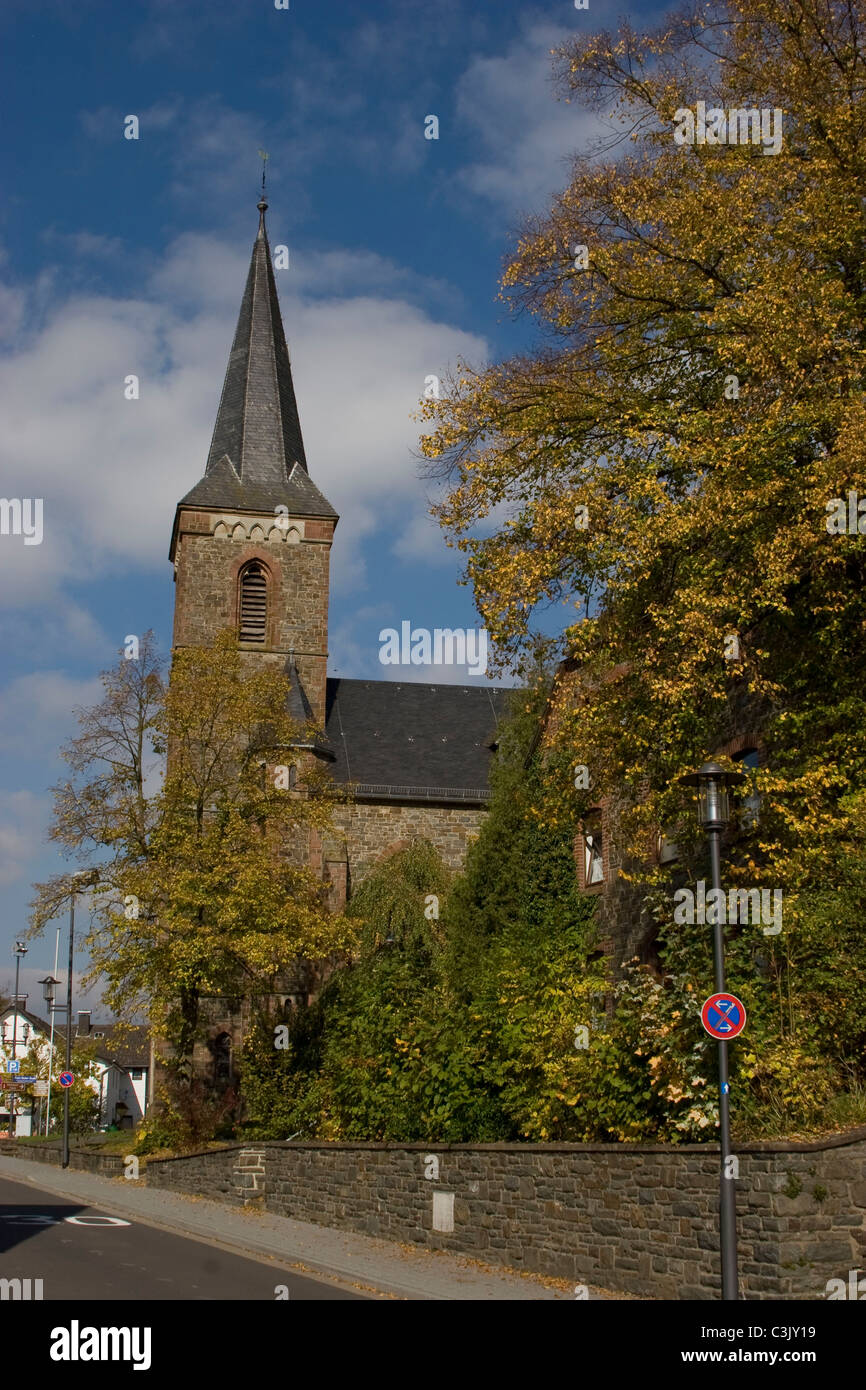 Kirche von Einruhr, Kirche, Eifel, Deutschland, Deutschland Stockfoto