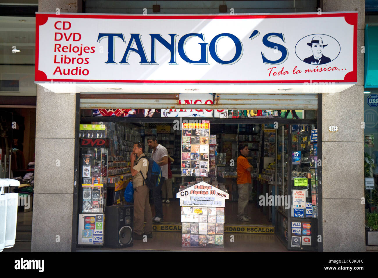 Tango Musikladen in Buenos Aires, Argentinien. Stockfoto