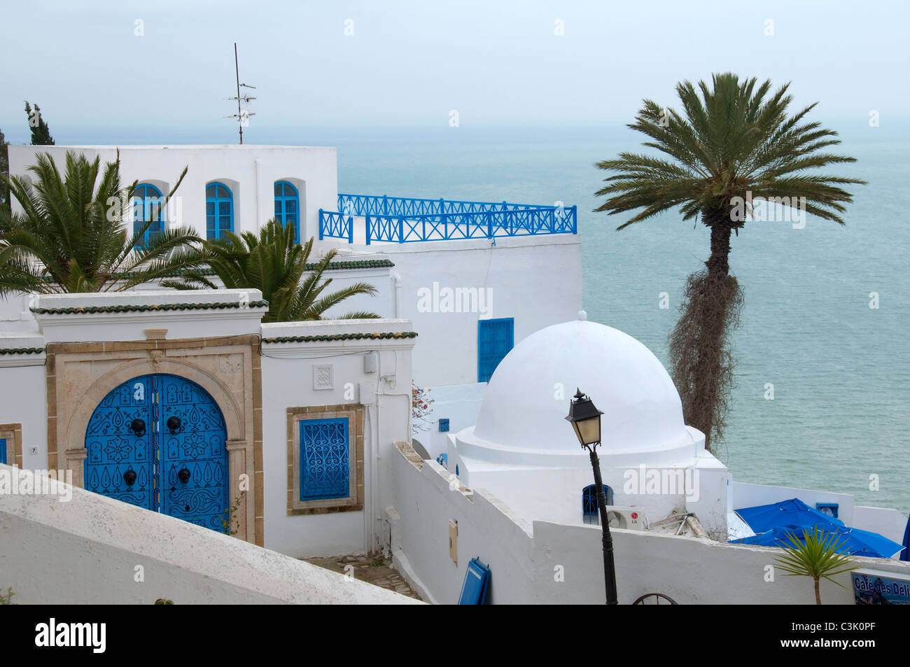 Sidi Bou Said (weiß-blaue Stadt) Stockfoto