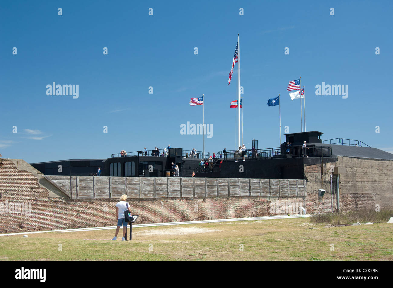 Charleston, South Carolina Fort Sumter Nationalmonument. Stockfoto