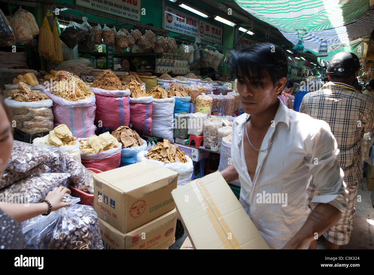 Binh Tay Markt, Ho Chi Minh Stadt, Saigon, Vietnam Stockfoto